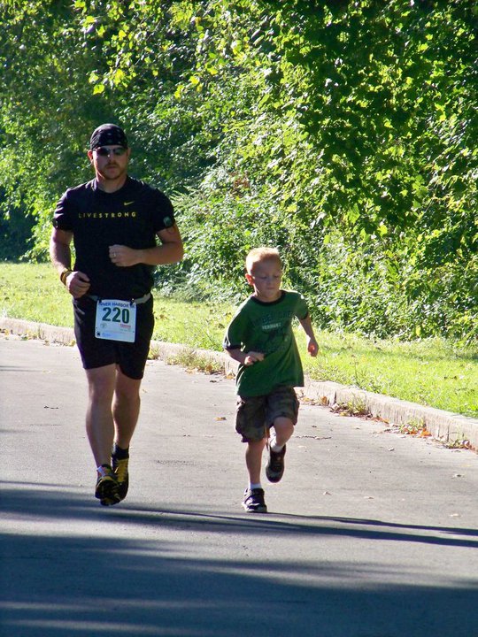 Running with my son